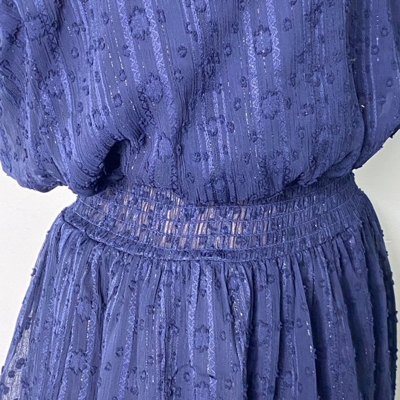 NWT BCX Juniors' Smocked Swiss-Dot Dress Cottage Chic Navy Blue Size XL - Picture 10 of 10